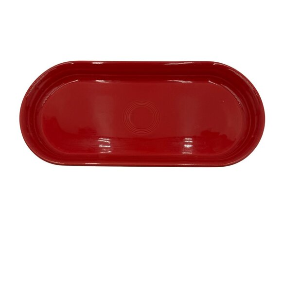 Fiestaware Bread Platter Utility Tray in Scarlet Red - Picture 1 of 10